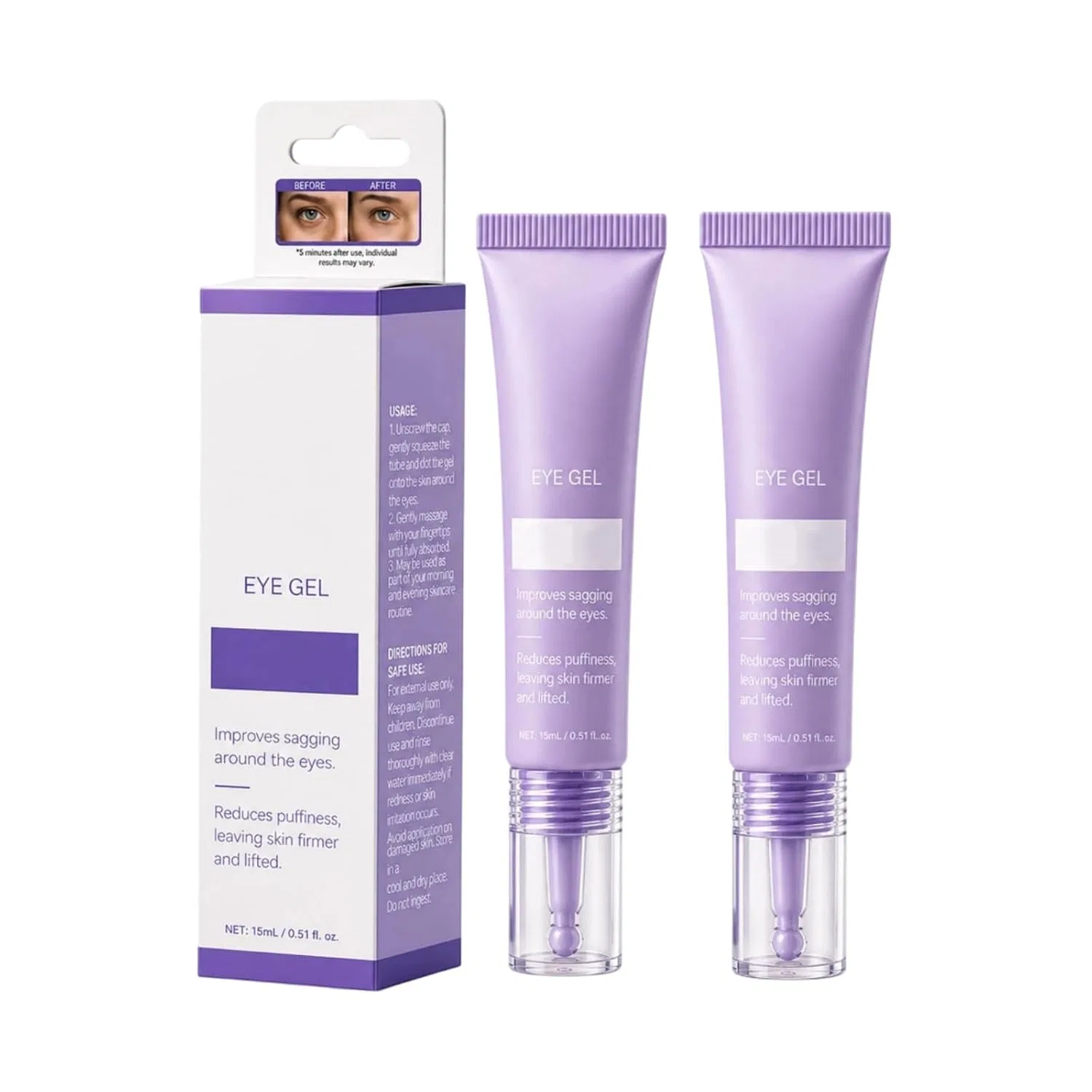 Eye Firming Cream 15ml, Augencreme Gel, NourishNur, 2 шт