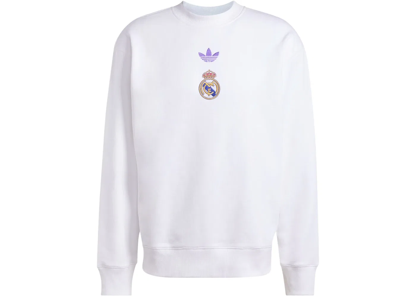 Мужская толстовка с длинным рукавом Adidas Real Madrid Lfstlr Crew Sweatshirt, White