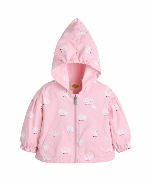 Детская куртка-ветровка с принтом Butterfly Blouson moimoln, Розовый — фото 2
