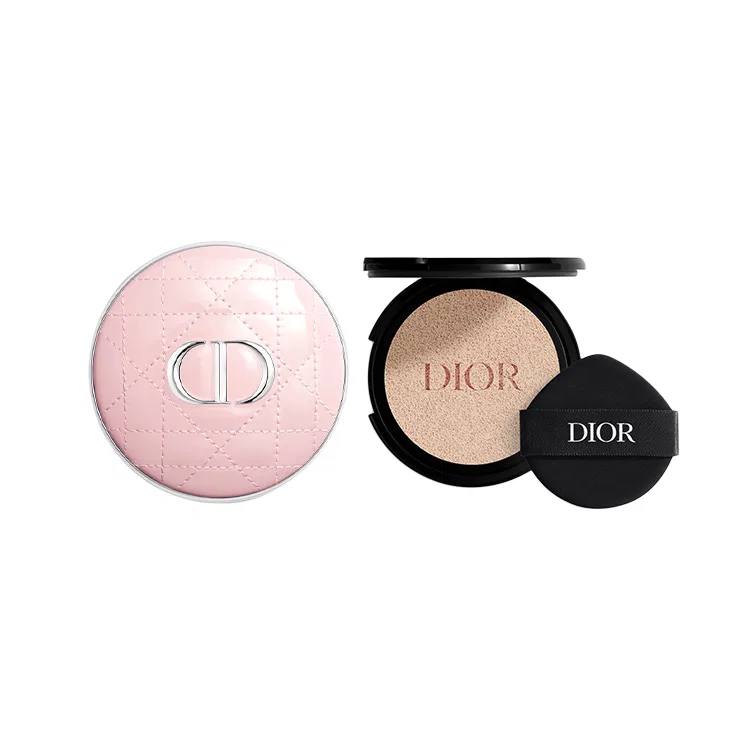 Женский тональный крем с сияющим финишем, модель Pink Paint Leather/Silver Plaid Shiny Lock in Air Cushions, DIOR, Pink — фото 4