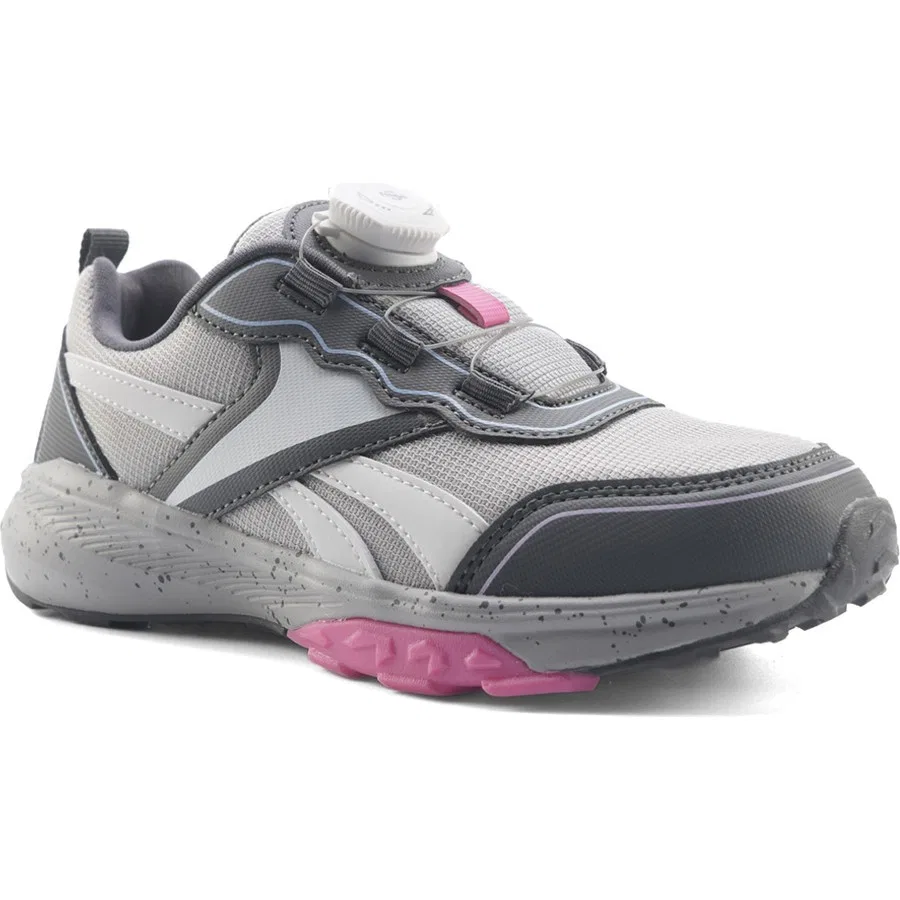 Кроссовки для активного отдыха с удобной шнуровкой Poine One Trail Reebok, Серо-розовый