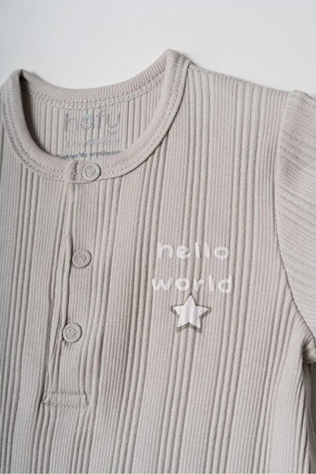 Детский комбинезон для девочек с полосками Hafy Baby, Gray — фото 3