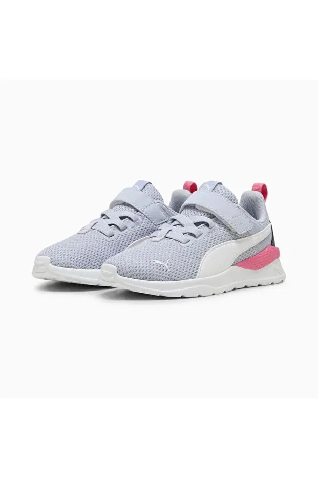 Детские туфли для девочек на шнуровке Anzarun Lite Ac+ Ps Puma, Gray — фото 2