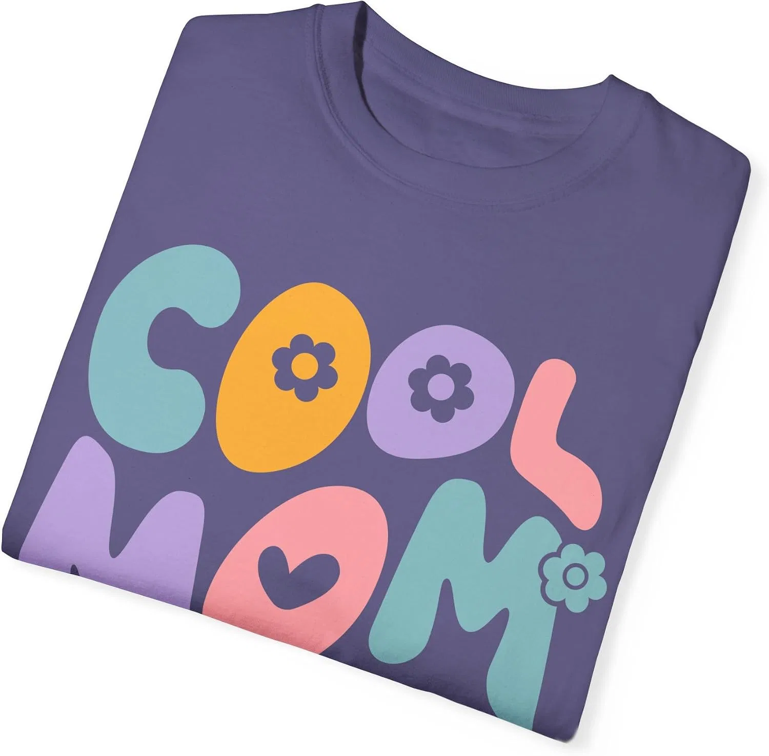 Унисекс ретро футболка с надписью Cool Mom Club Comfort Colors 1717, Grape — фото 3