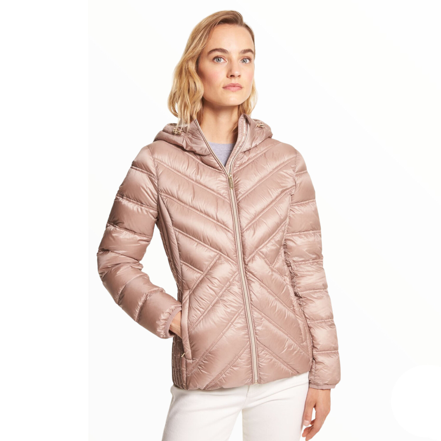 

Куртка Michael Michael Kors Nylon Packable Hooded, розовый