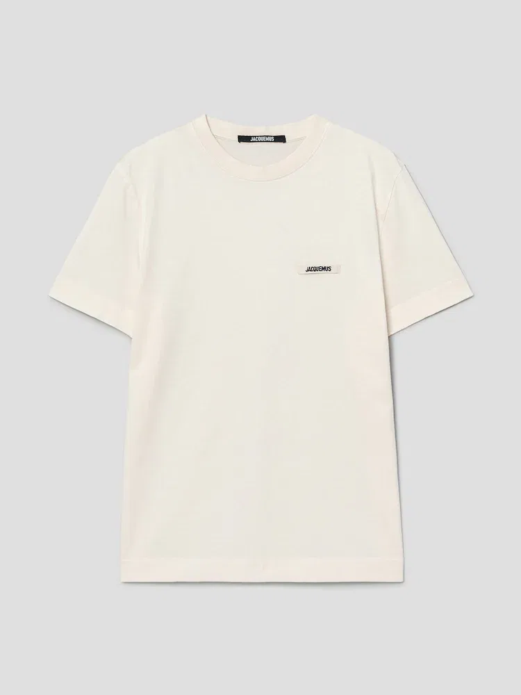 Футболка с логотипом, свободный крой JACQUEMUS, Light Beige