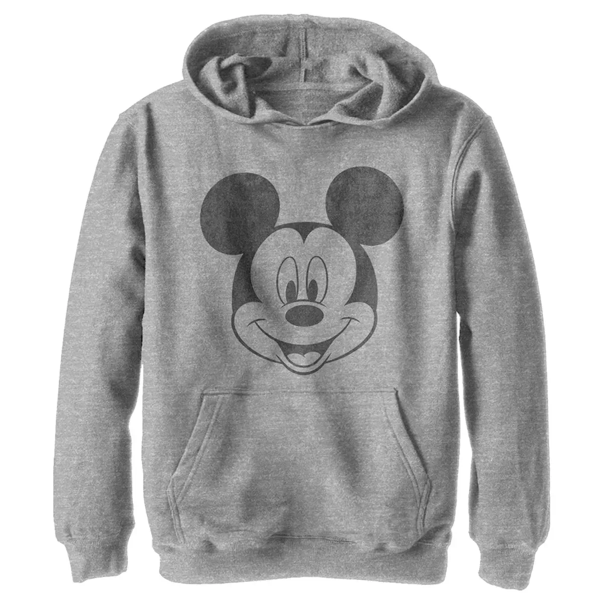 Детский худи с принтом Smiling Mickey Mouse Distressed Graphic Mickey Mouse & Friends, Athletic Heather