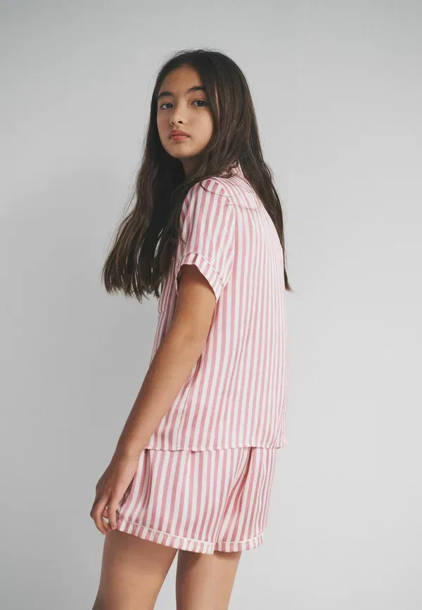 Комплект пижамы из 2 предметов из сатина, Regular fit - 2 pack short sleeve set, The Set, Pink Plum, розовый — фото 3
