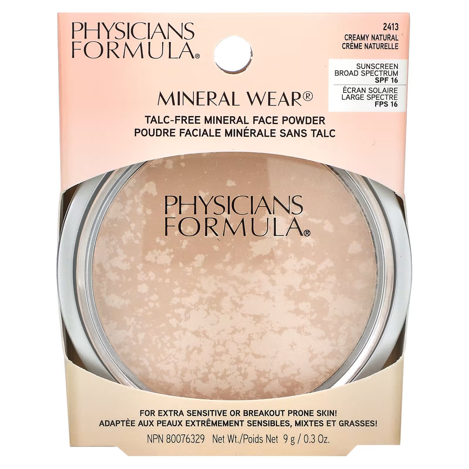Пудра для лица Physicians Formula Mineral Wear SPF 16, Creamy Natural, 9 г — фото 3