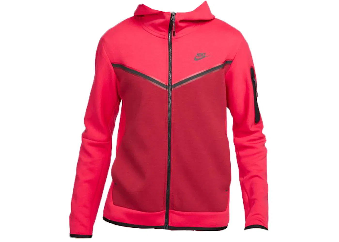 Мужская худи Nike Tech Fleece Hoodie, Very Berry/Pomegranate/Black