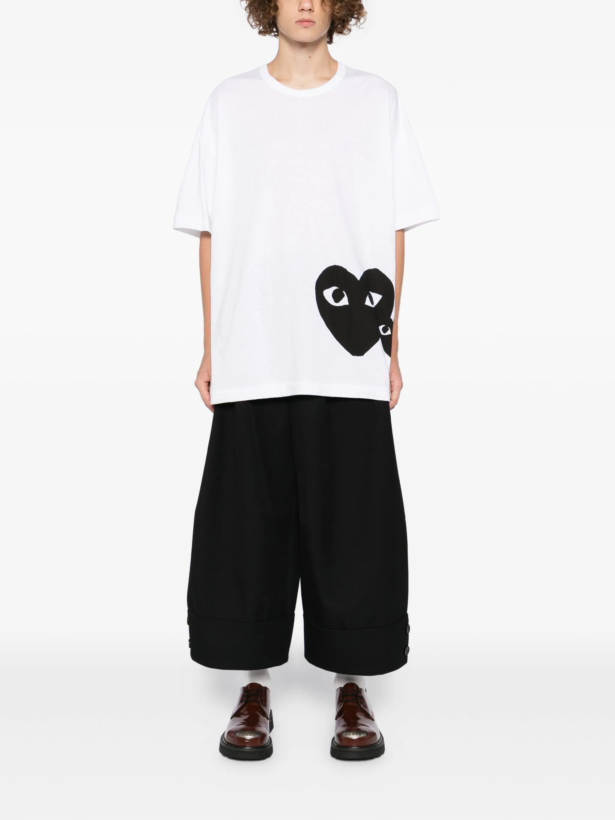 Футболка с принтом в виде сердца Comme Des Garçons Play, белый — фото 2