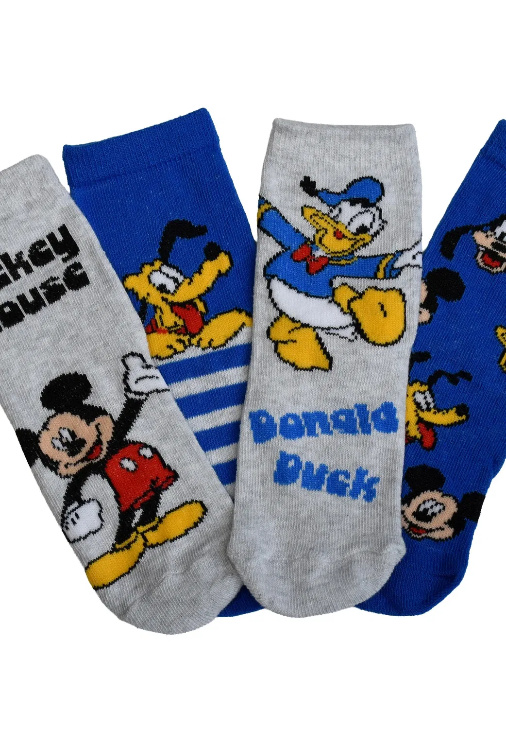 4Er pack mickey mouse, donald duck pluto socken sneakersocken söckchen - socks Disney, Mehrfarbig — фото 2