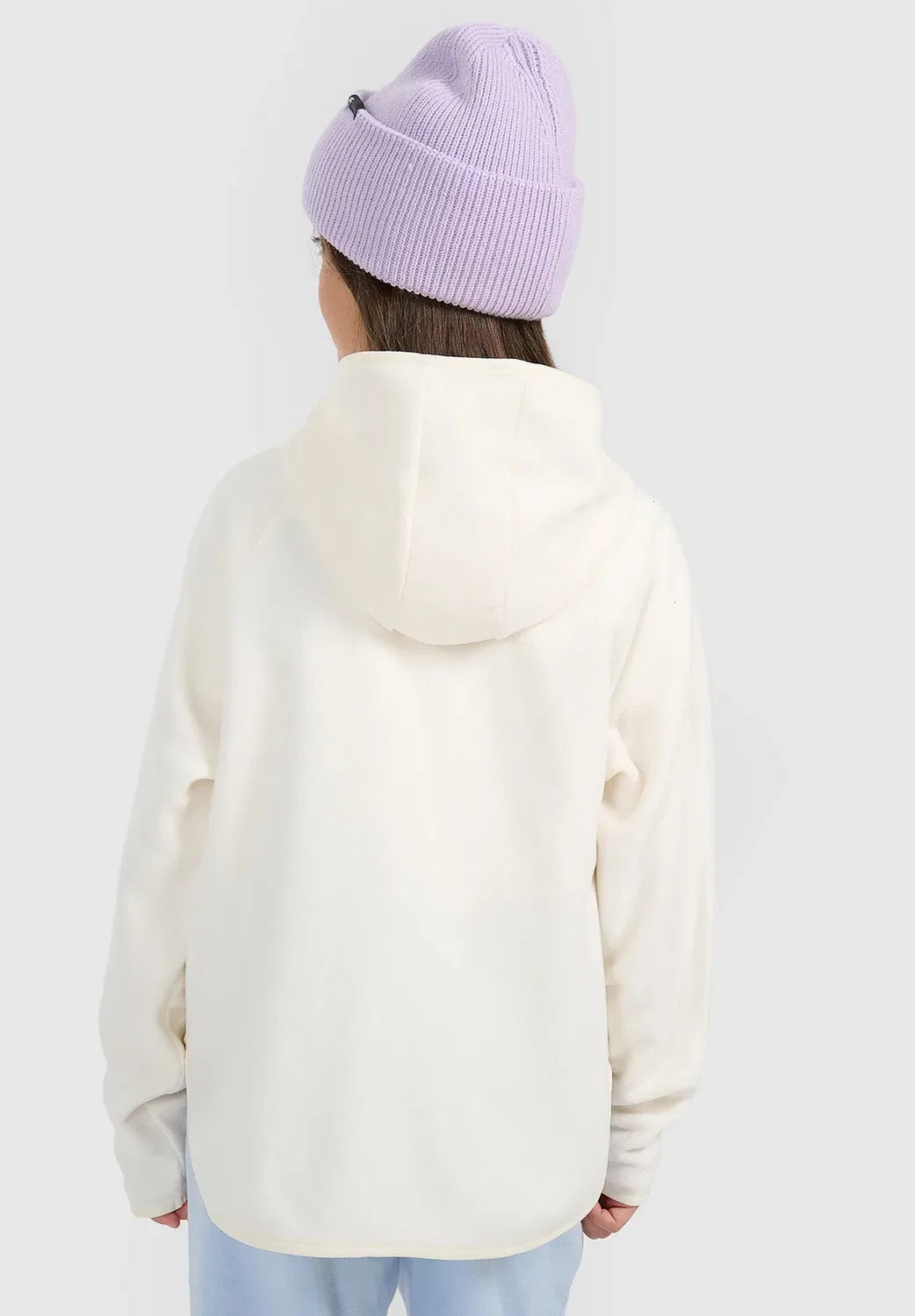 Polar свободная куртка z kapturem dziewczęcy - флисовая куртка 4F, Off White — фото 3