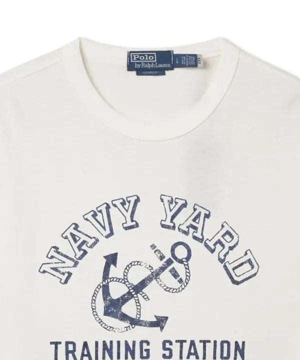 Футболка Classic Fit Jersey Graphic, Polo Ralph Lauren, белый — фото 3