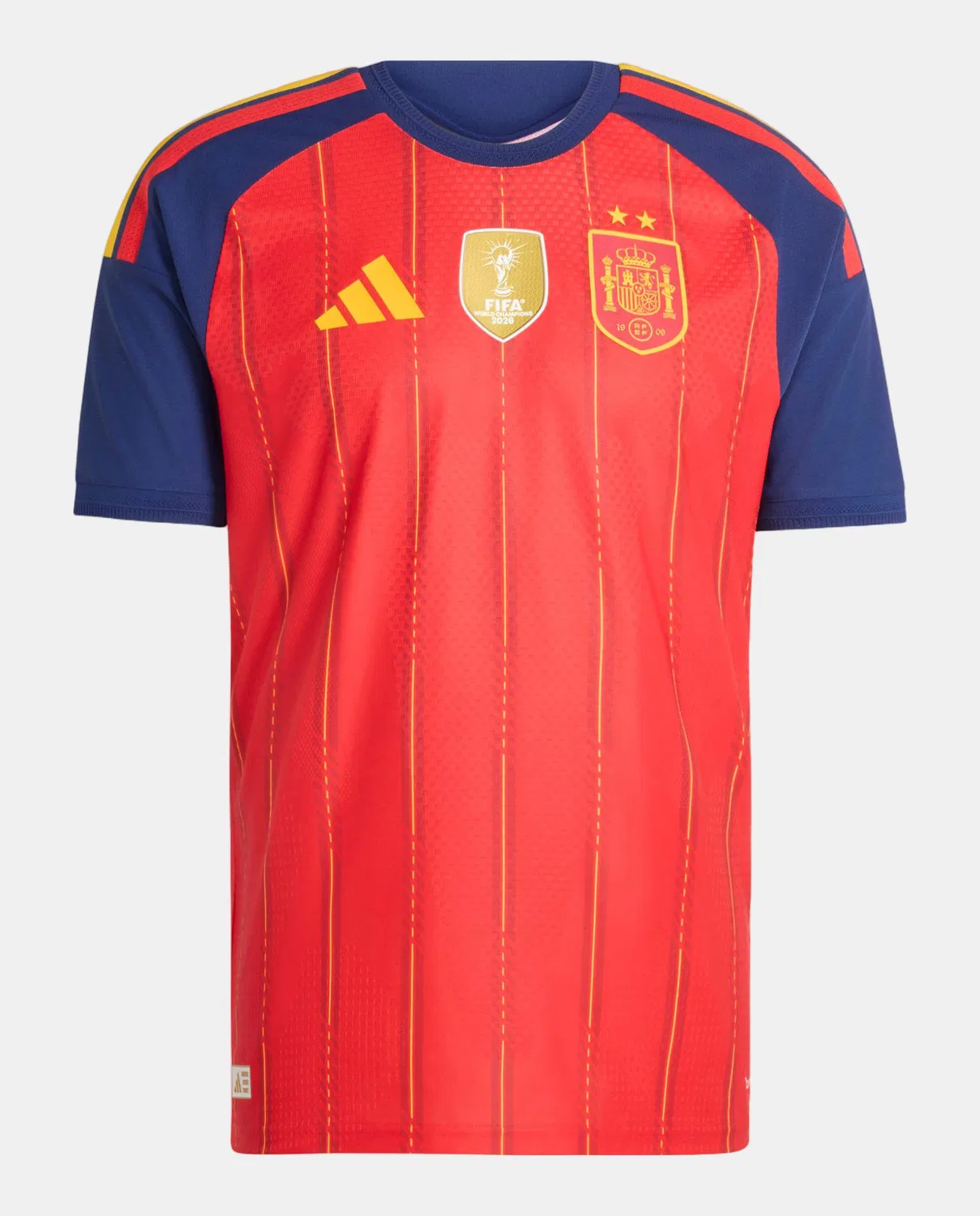 Мужская футболка, 1ª Equipación Authentic España 2 Estrellas, adidas, красный синий темно-синий