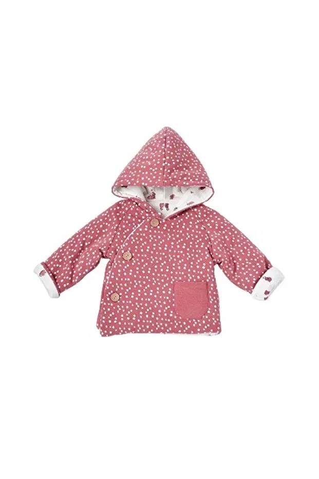 Детский кардиган с капюшоном Biorganic little love fiber cardigan 61457 rose dry Generic Brands, Rose Dry