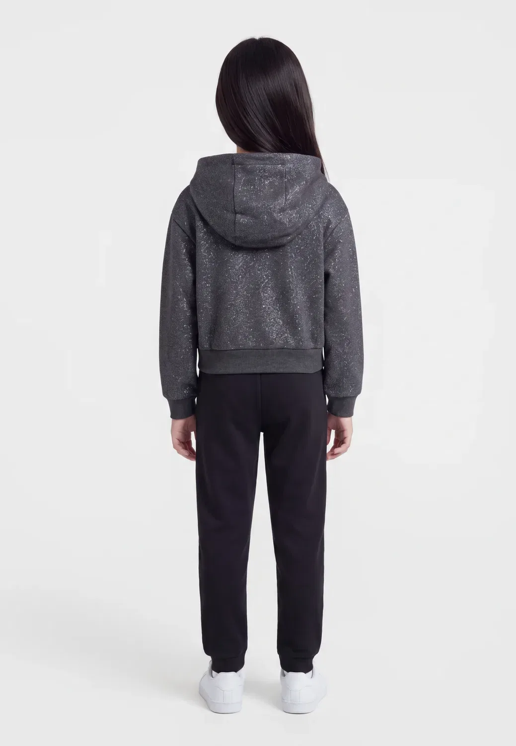 Кардиган с капюшоном для детей и подростков - толстовка на молнии Michael Kors Kids, Grey Marl Medium — фото 2