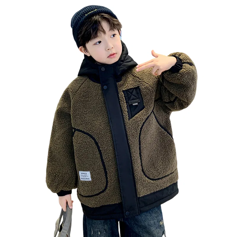 Детское пальто с капюшоном Lanza, Khaki