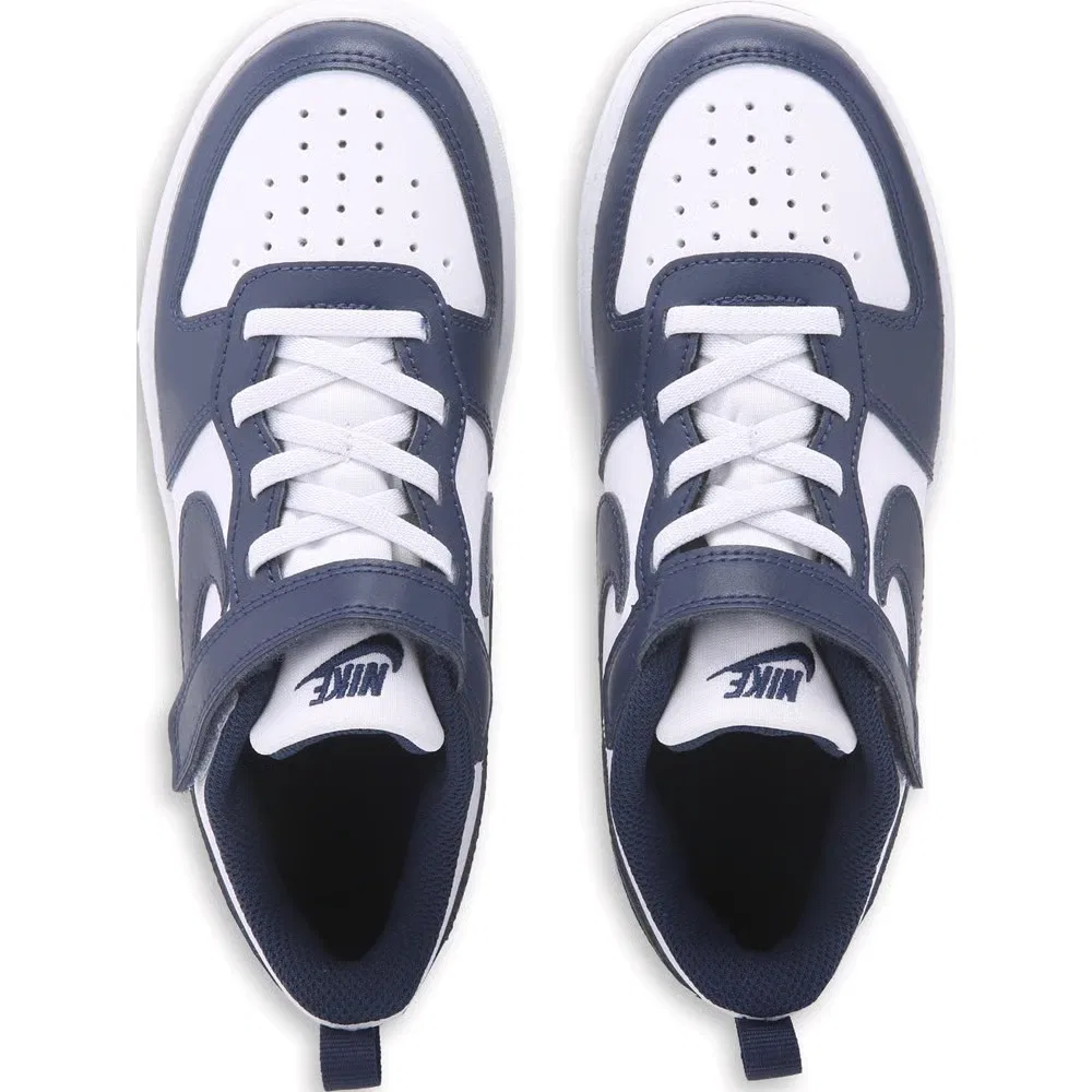 Детские низкие кроссовки Court Borough Recraft Nike, Navy/White — фото 4