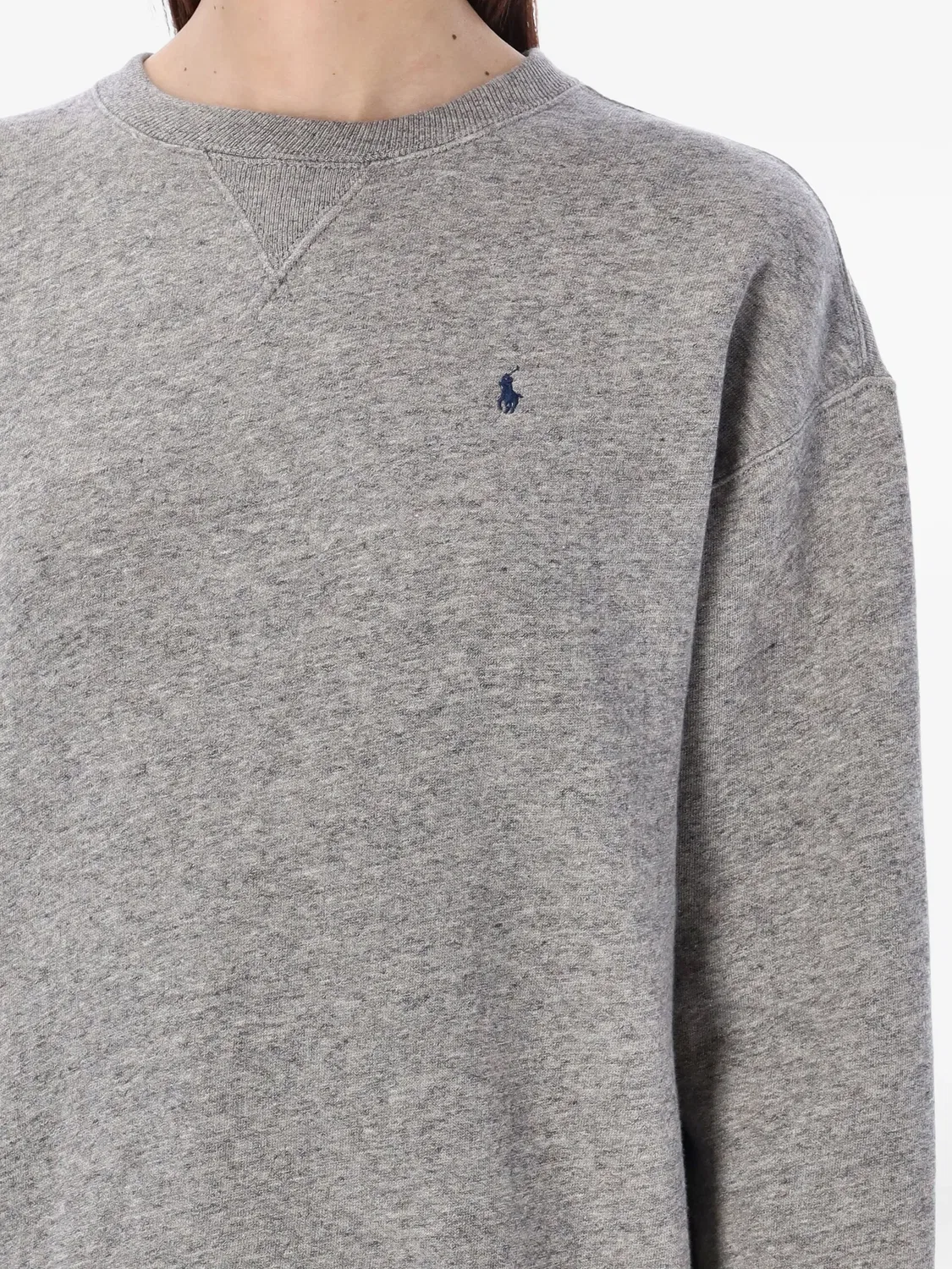 Джемпер серого цвета с круглым вырезом Polo Ralph Lauren, серый — фото 3