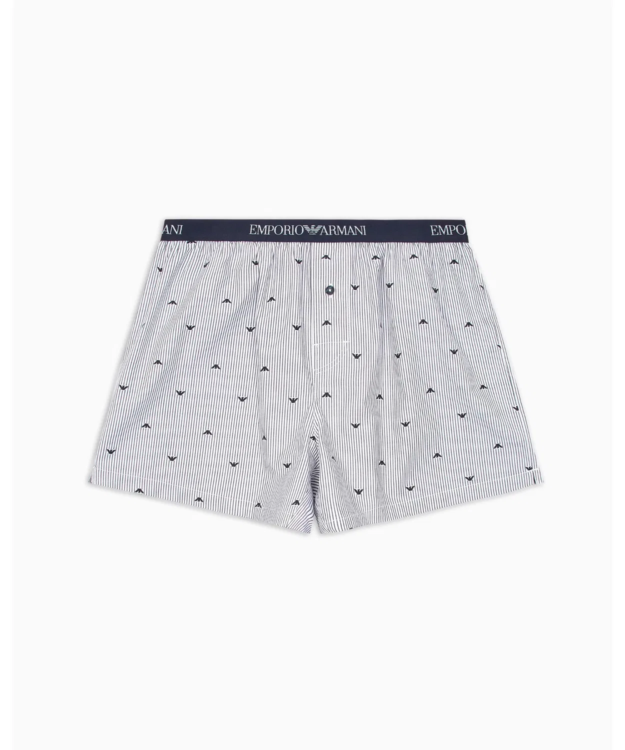 Мужские трусы-боксеры с жаккардовым принтом EMPORIO ARMANI, Navy