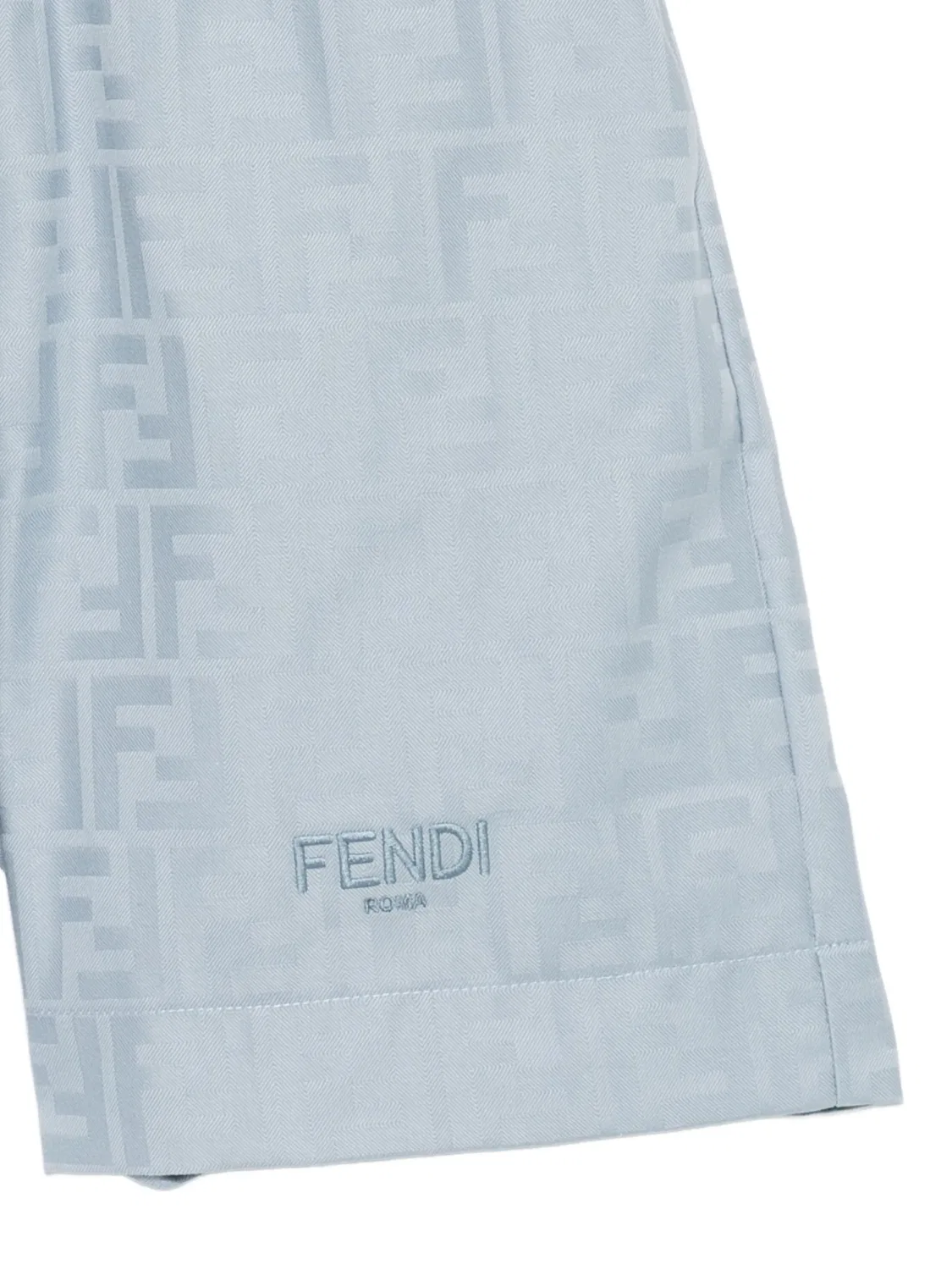 Шорты с логотипом FF Fendi Kids, синий — фото 3