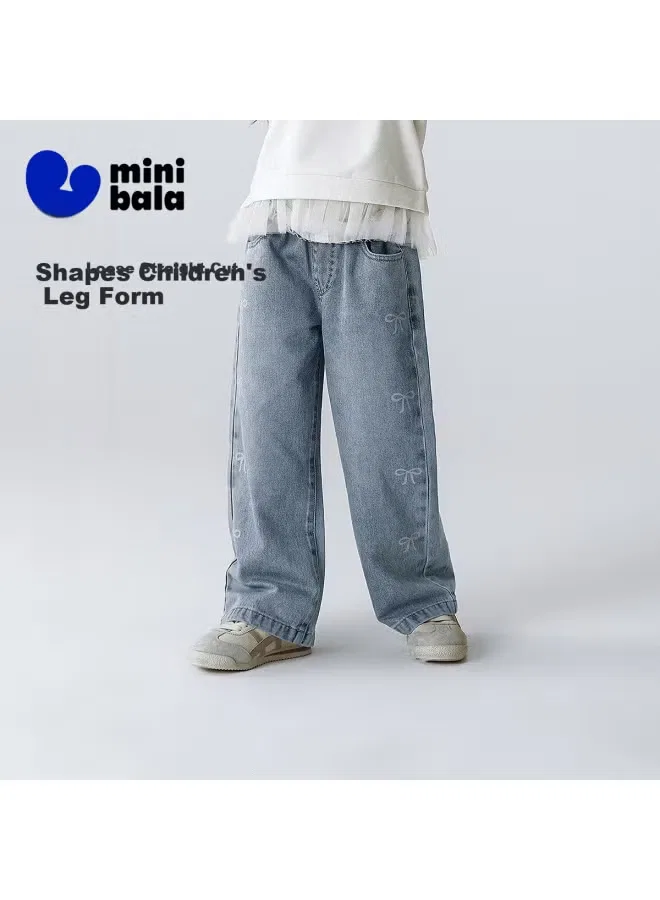 Джинсы прямые свободные хлопковые Minibala