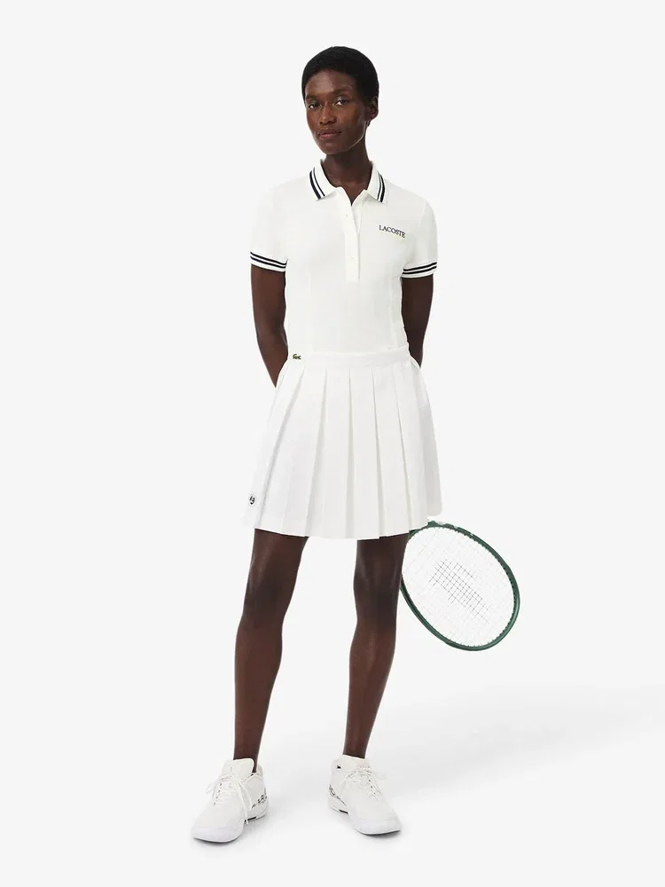 Футболка поло LACOSTE Roland Garros, White — фото 4