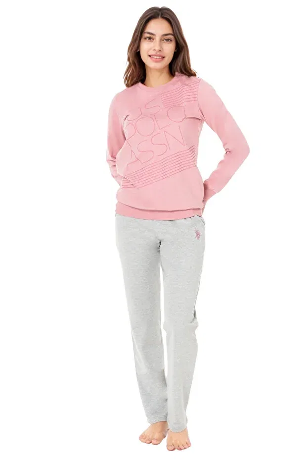 Женский комплект пижамы с длинным рукавом U.S. Polo Assn., Dried Rose
