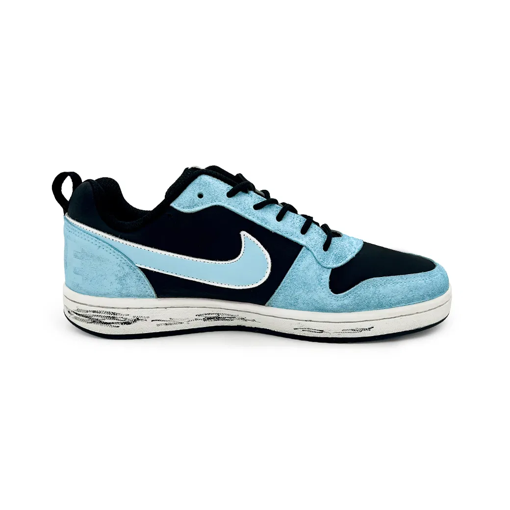 Кроссовки детские с замшевым верхом Nike COURT BOROUGH LOW, Light Blue — фото 3