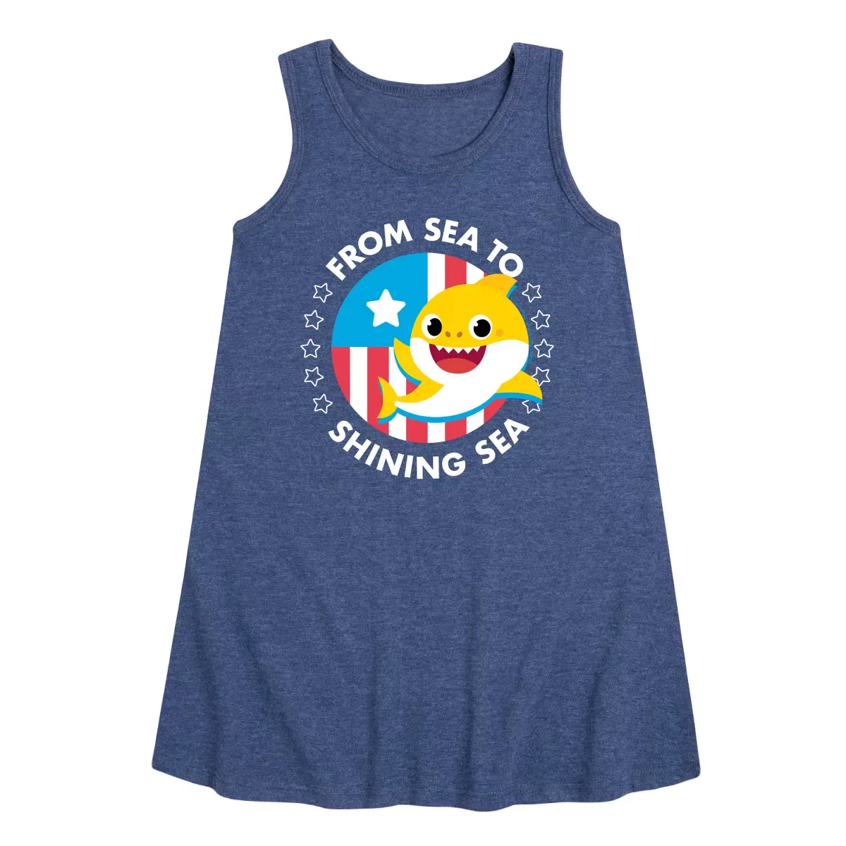Детское платье для девочек без рукавов Baby Shark Heather Navy