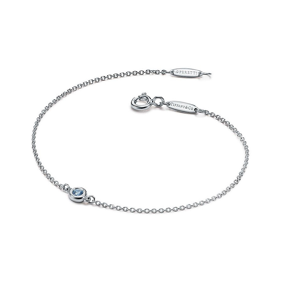 Браслет Tiffany & Co. Elsa Peretti Color by the Yard Aquamarine, серебро — фото 2