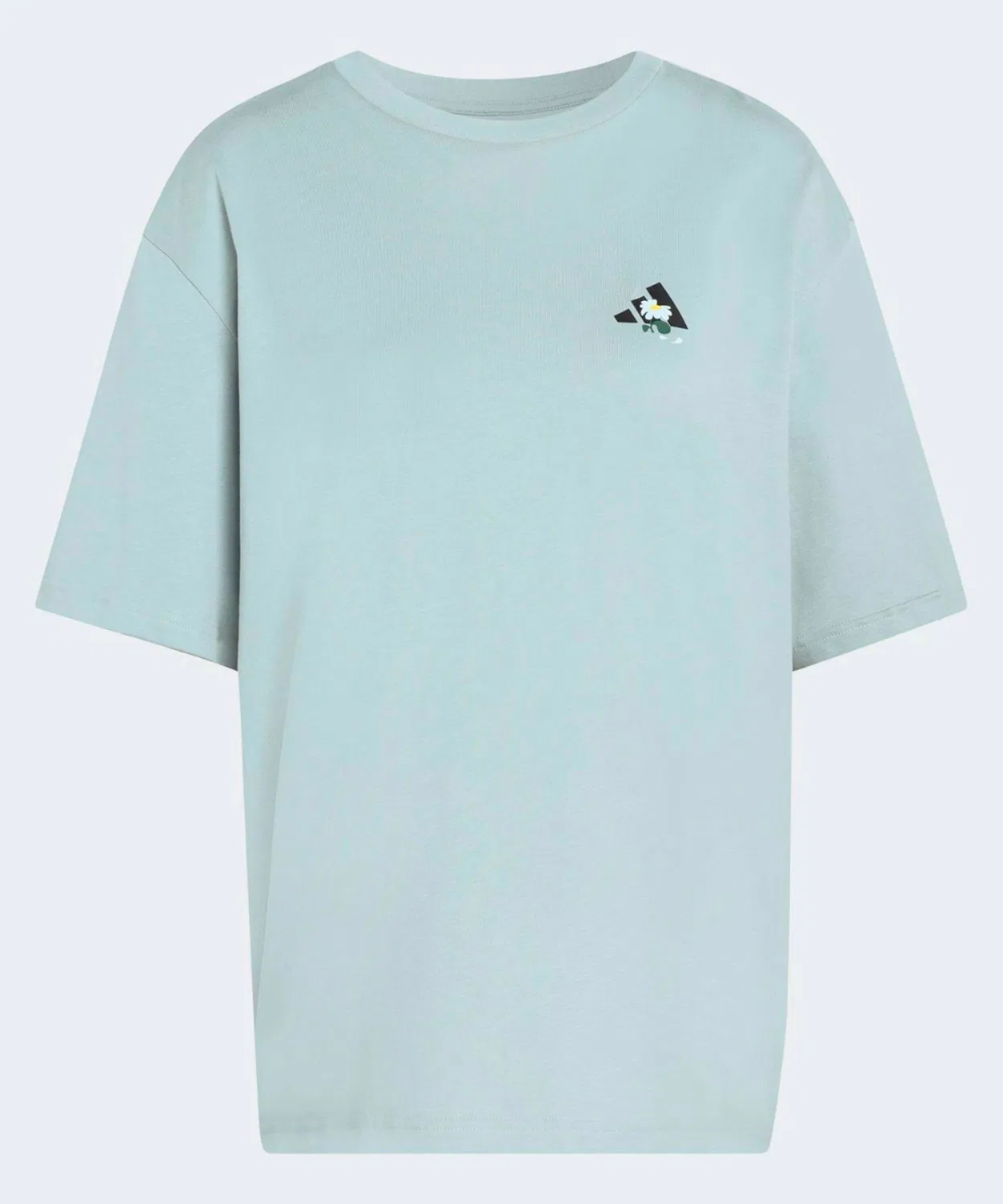 Женская футболка оверсайз с принтом Soft Side Adidas, Green — фото 4