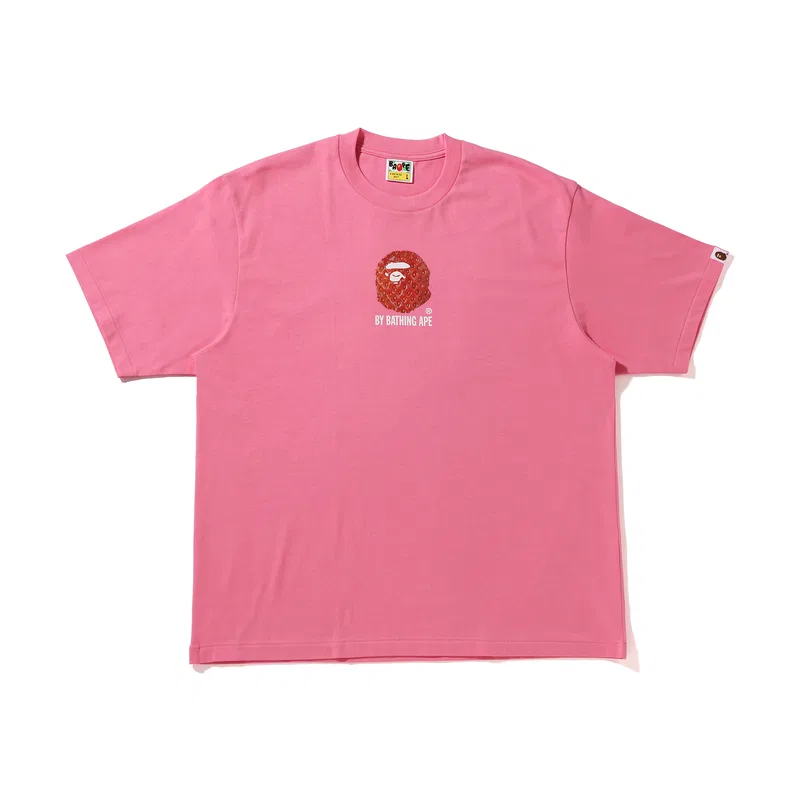 Детская футболка с круглым вырезом, прямой крой, FW26, A BATHING APE, Pink