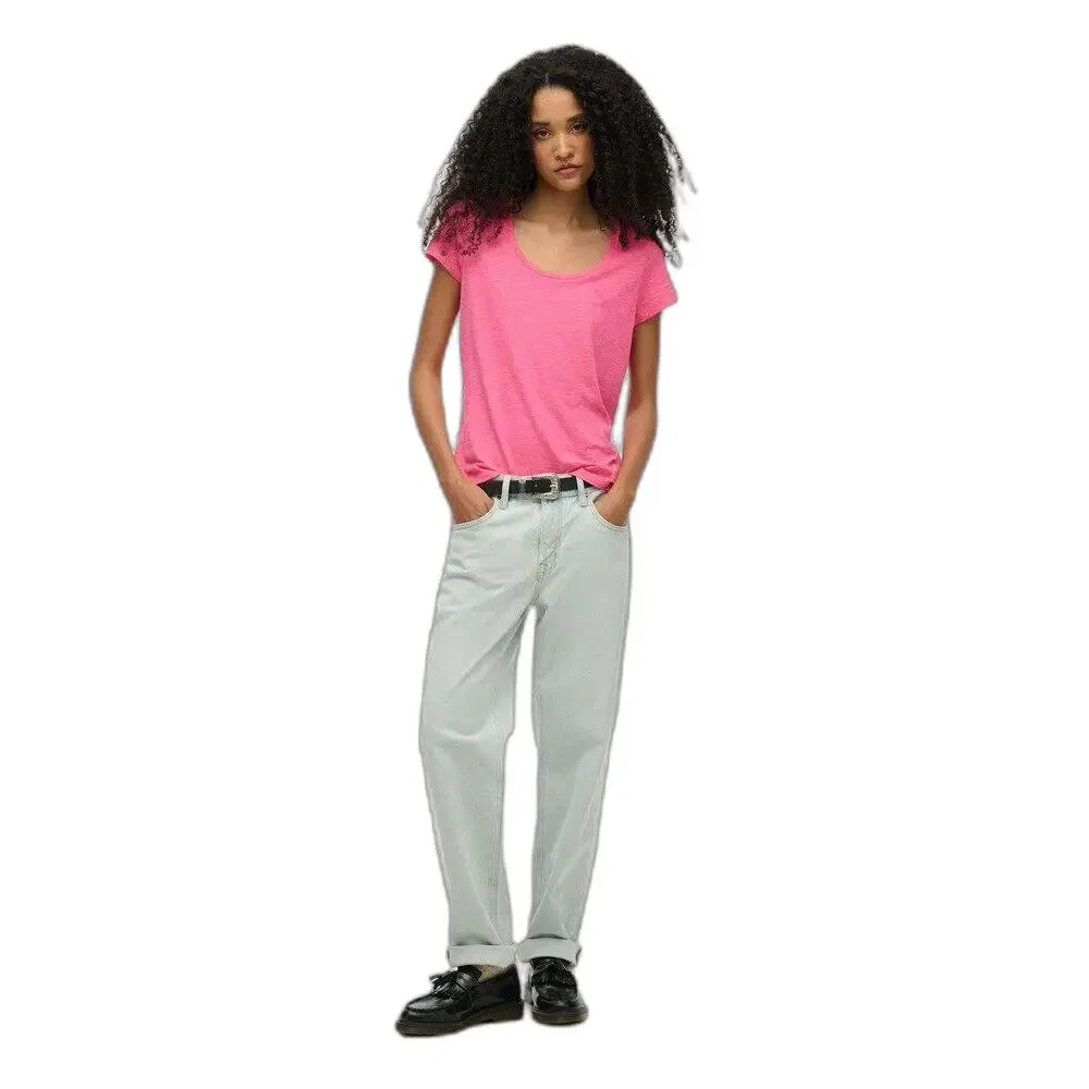 Женская футболка с широким вырезом Scoop Superdry, Rosa — фото 2