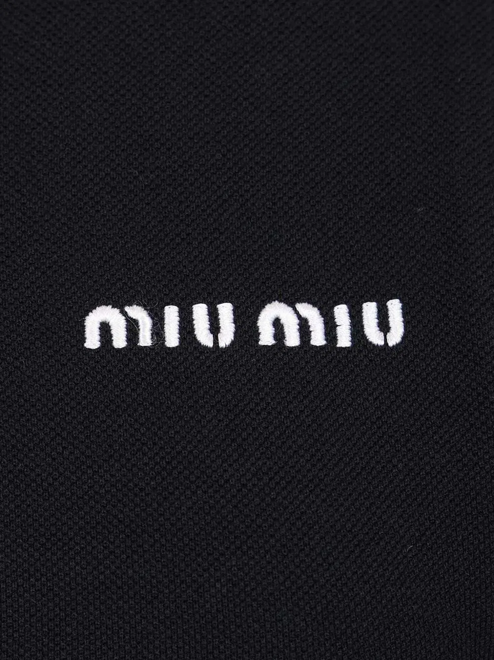 Рубашка поло без рукавов с вышитым логотипом MIU MIU, синий — фото 4