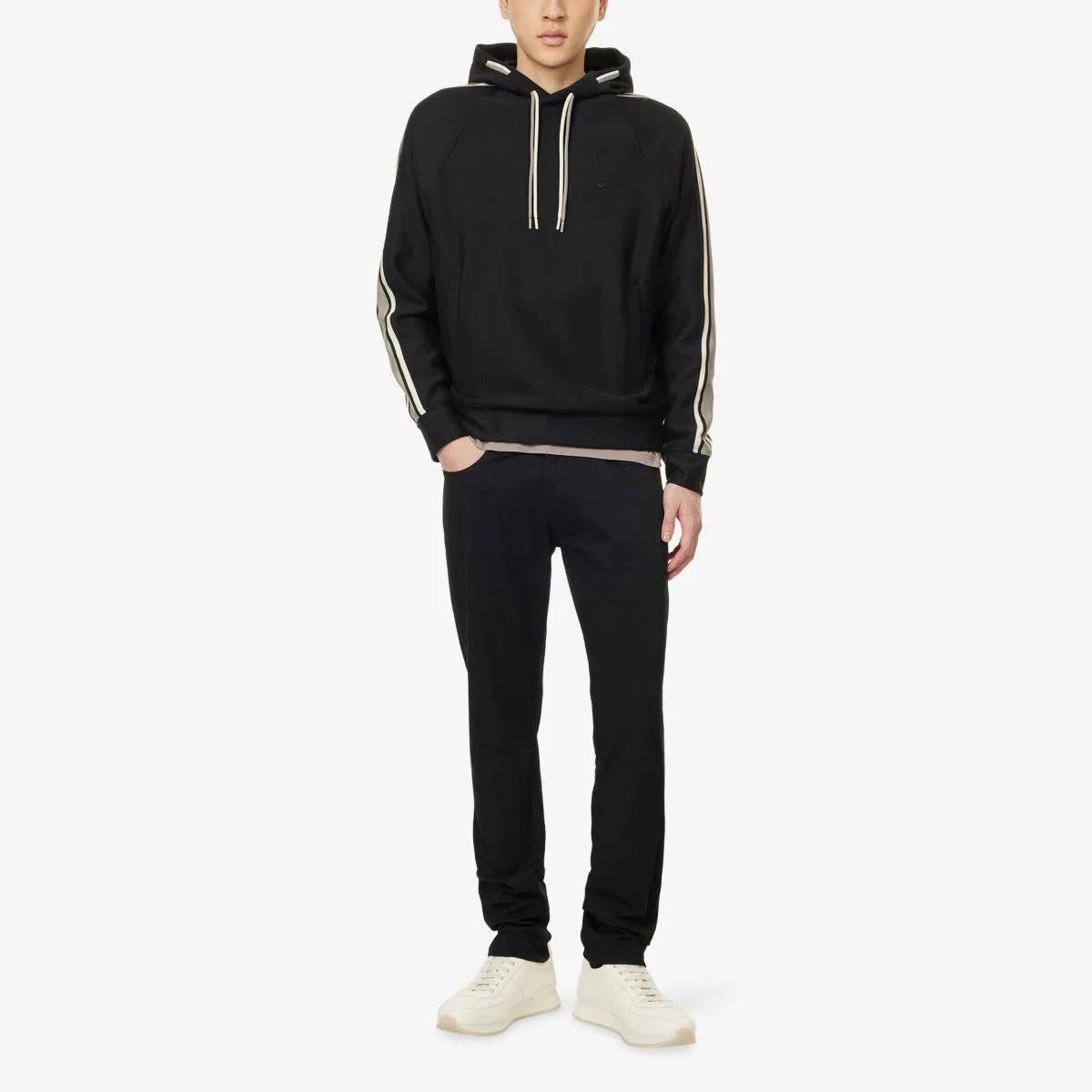 Джинсы J05 из эластичного денима стандартного кроя Emporio Armani, черный — фото 2