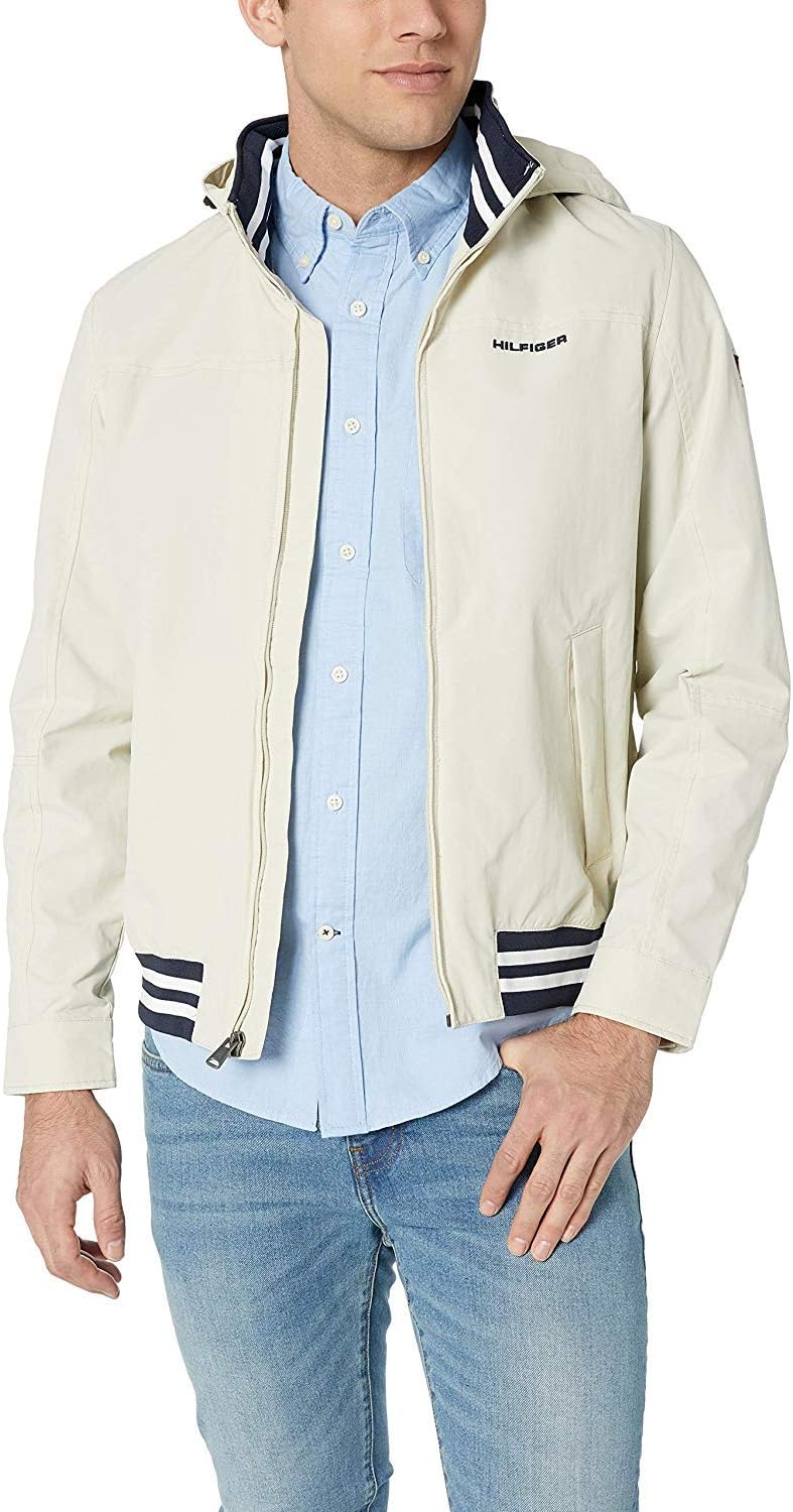 

Легкая мужская водонепроницаемая куртка-бомбер Tommy Hilfiger Regatta, Silver Birch