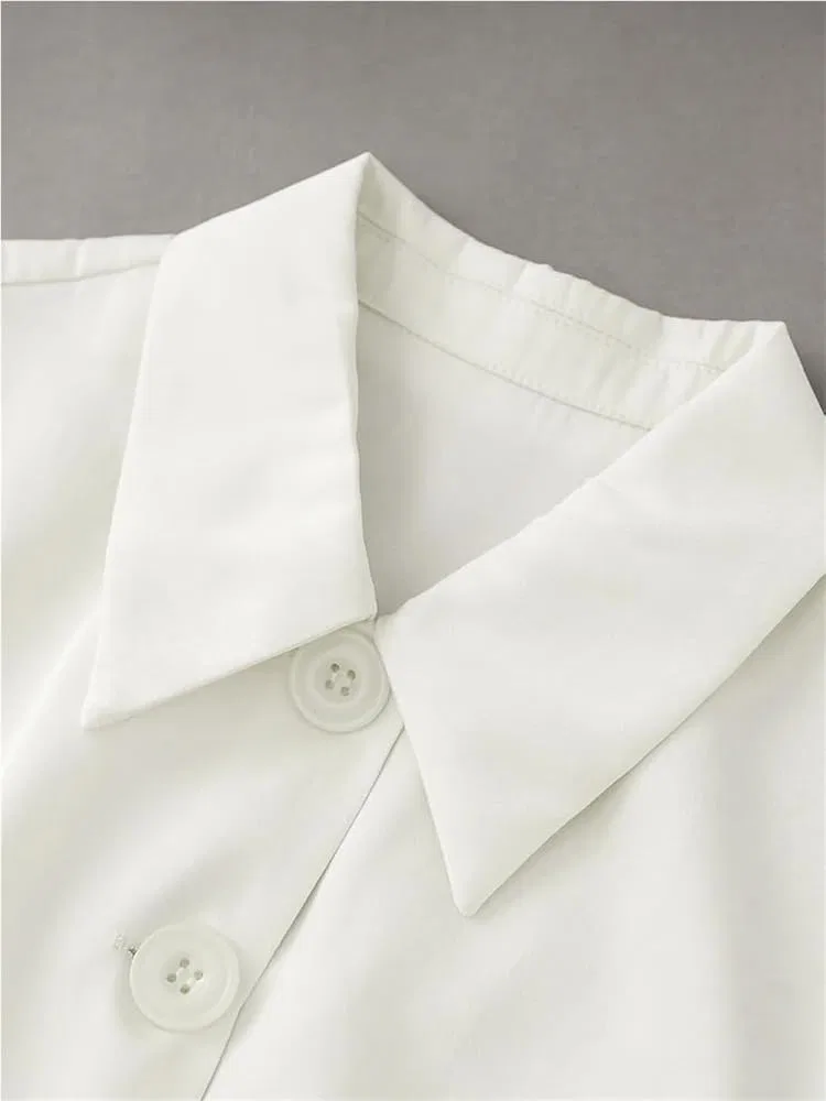 Женское платье миди с принтом, Slim Fit, белый — фото 3