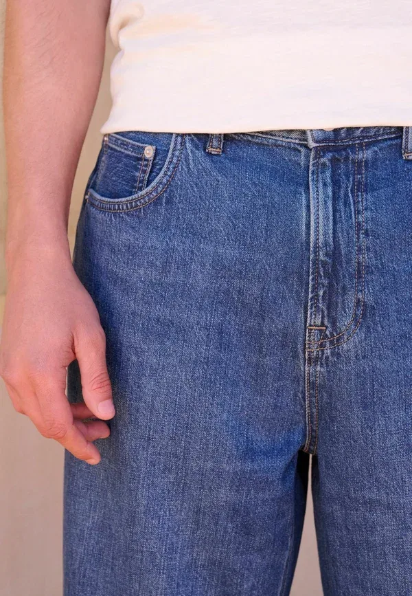 Джинсы из хлопка Relaxed fit jeans Next, dark blue, темно-синий — фото 3
