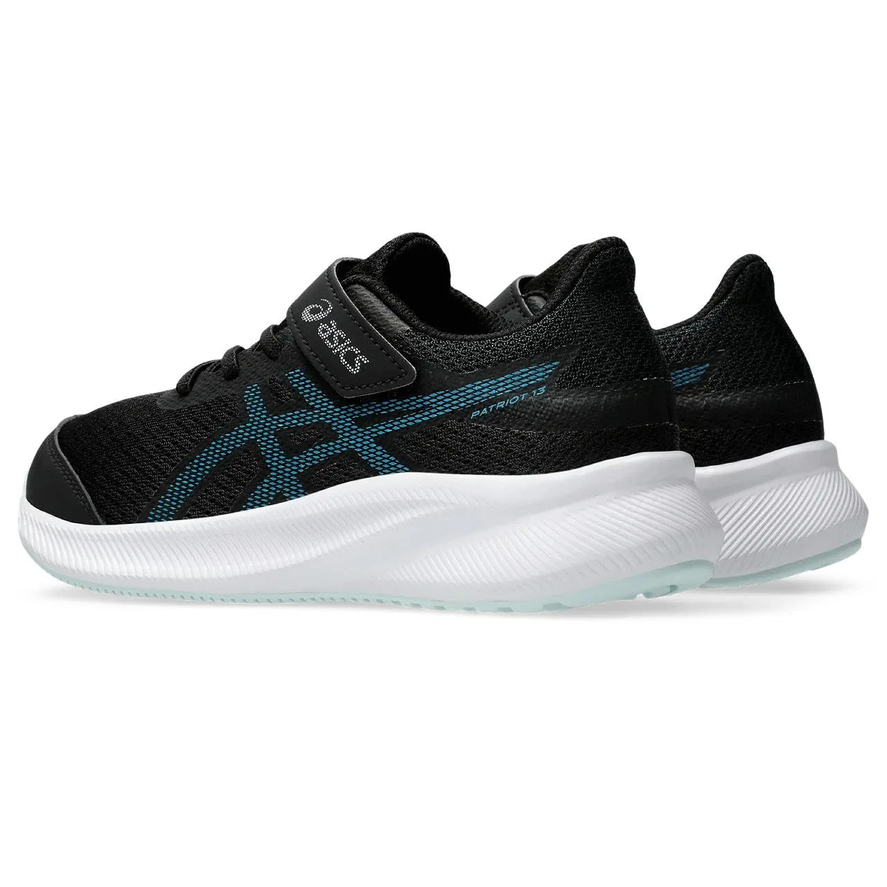 Детские кроссовки для мальчиков с сетчатым верхом Patriot 13 PS ASICS, Black Blue Teal — фото 2