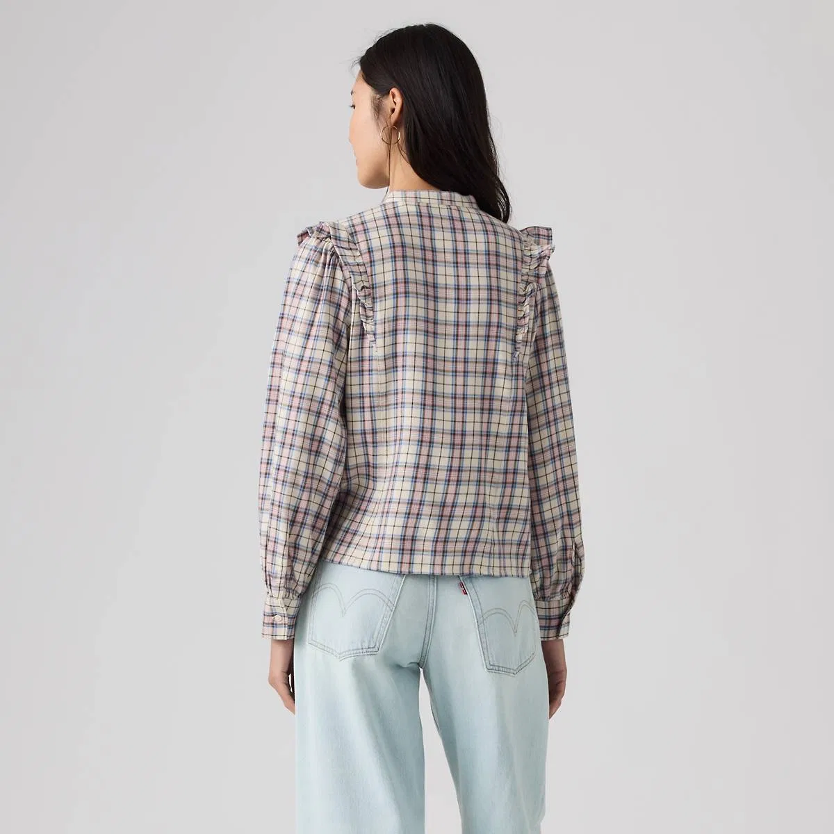 Рубашка в стиле вестерн Джесси Levi's, Poppi Plaid White Swan - Multi-Color — фото 4