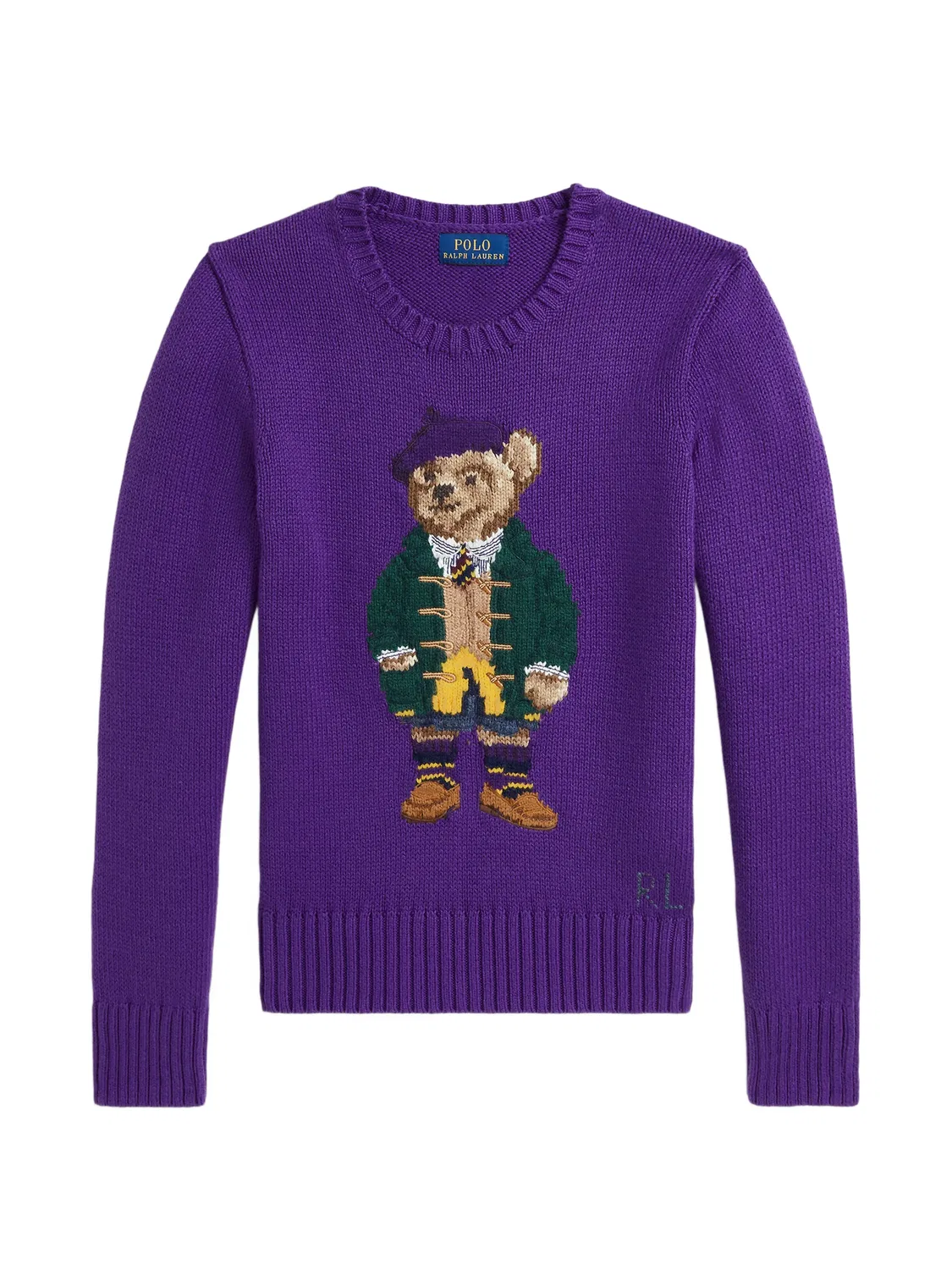 Свитер Polo Bear с объемными рукавами Polo Ralph Lauren Kids, фиолетовый