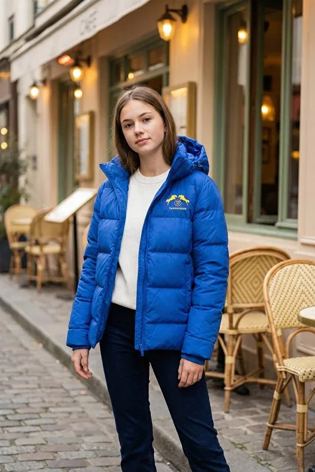 Детское пальто для девочек с длинным рукавом Famoda, Blue