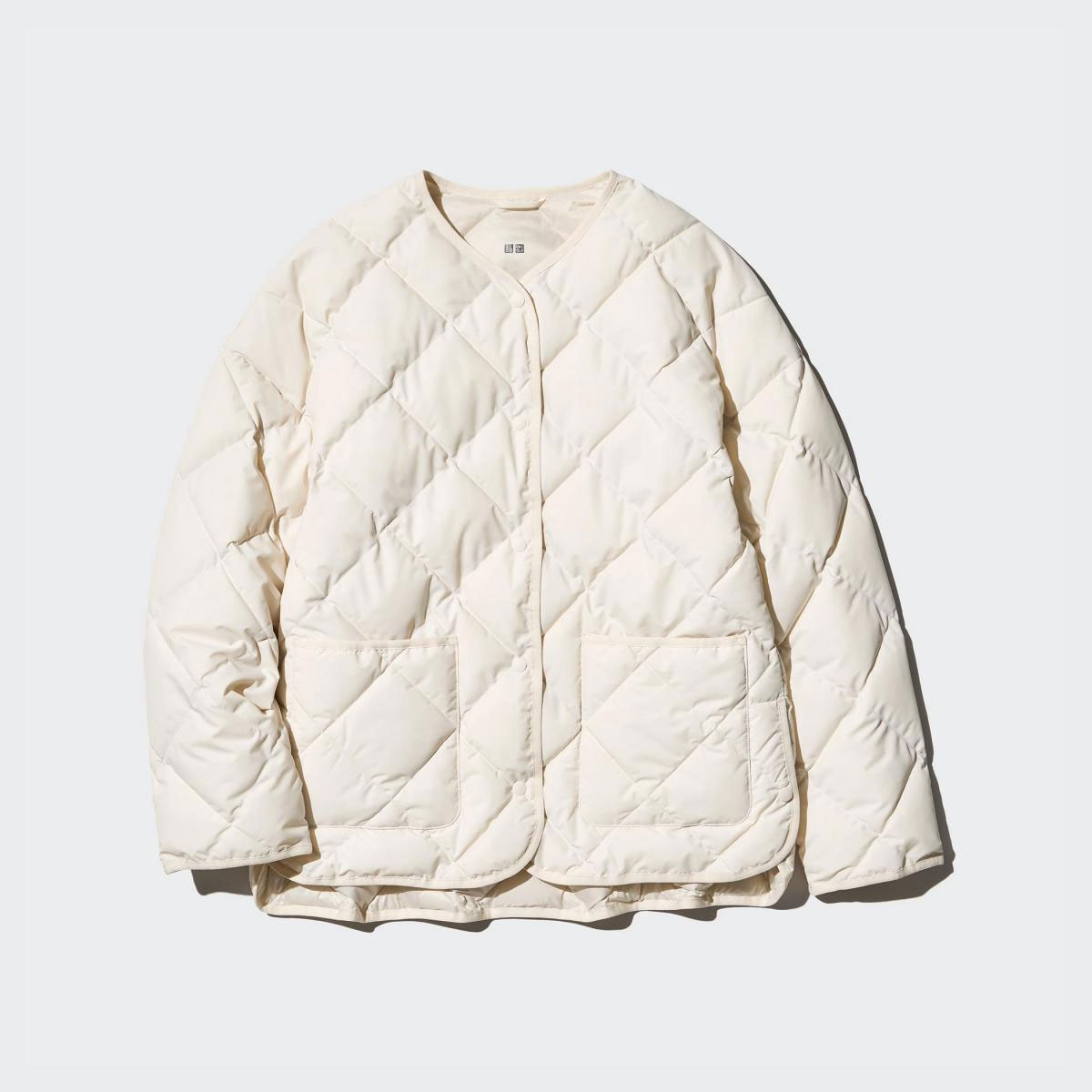 

Стеганная куртка puffertech Uniqlo, 30 кремовый