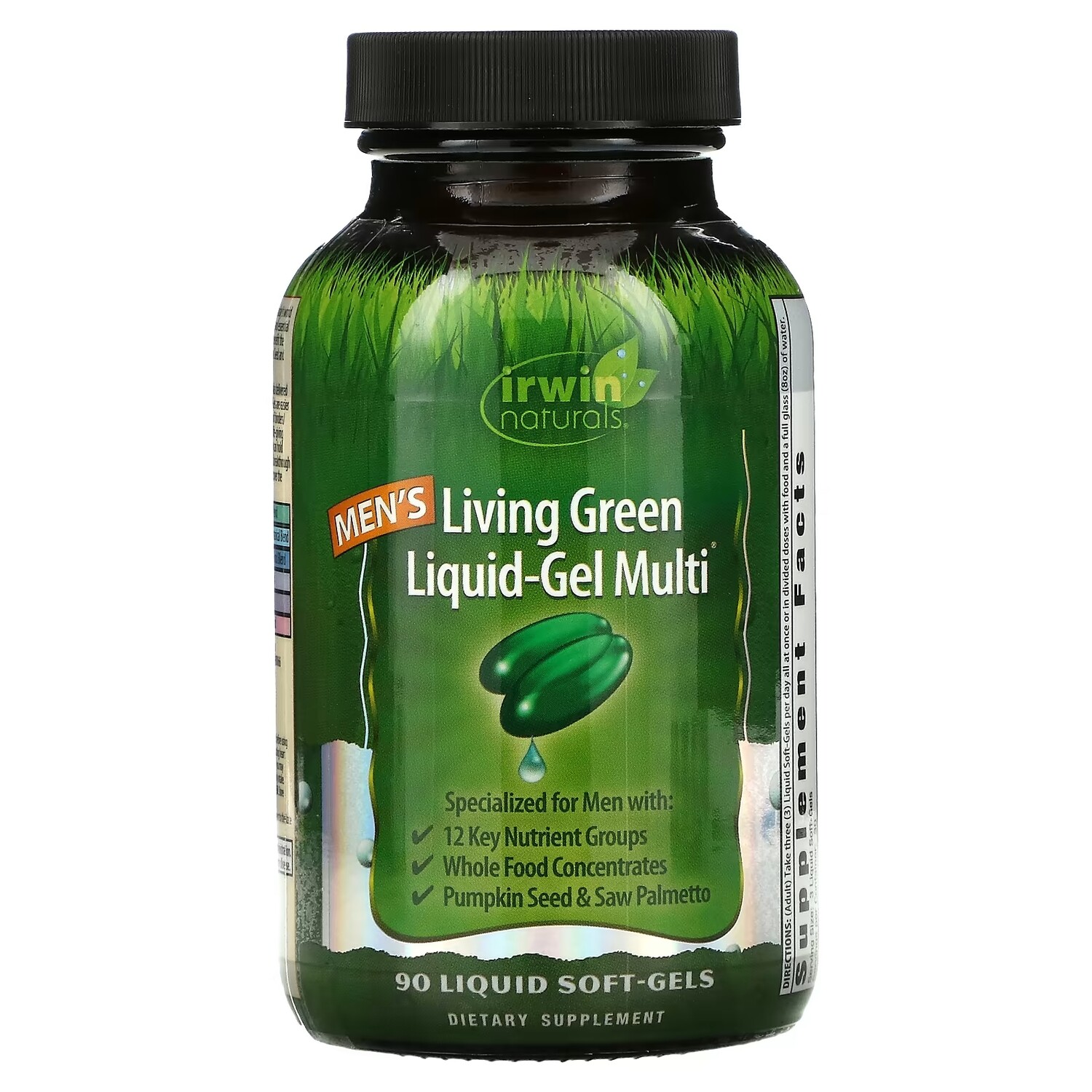 

Irwin Naturals Men's Living Green Liquid-Gel Multi, 90 мягких капсул