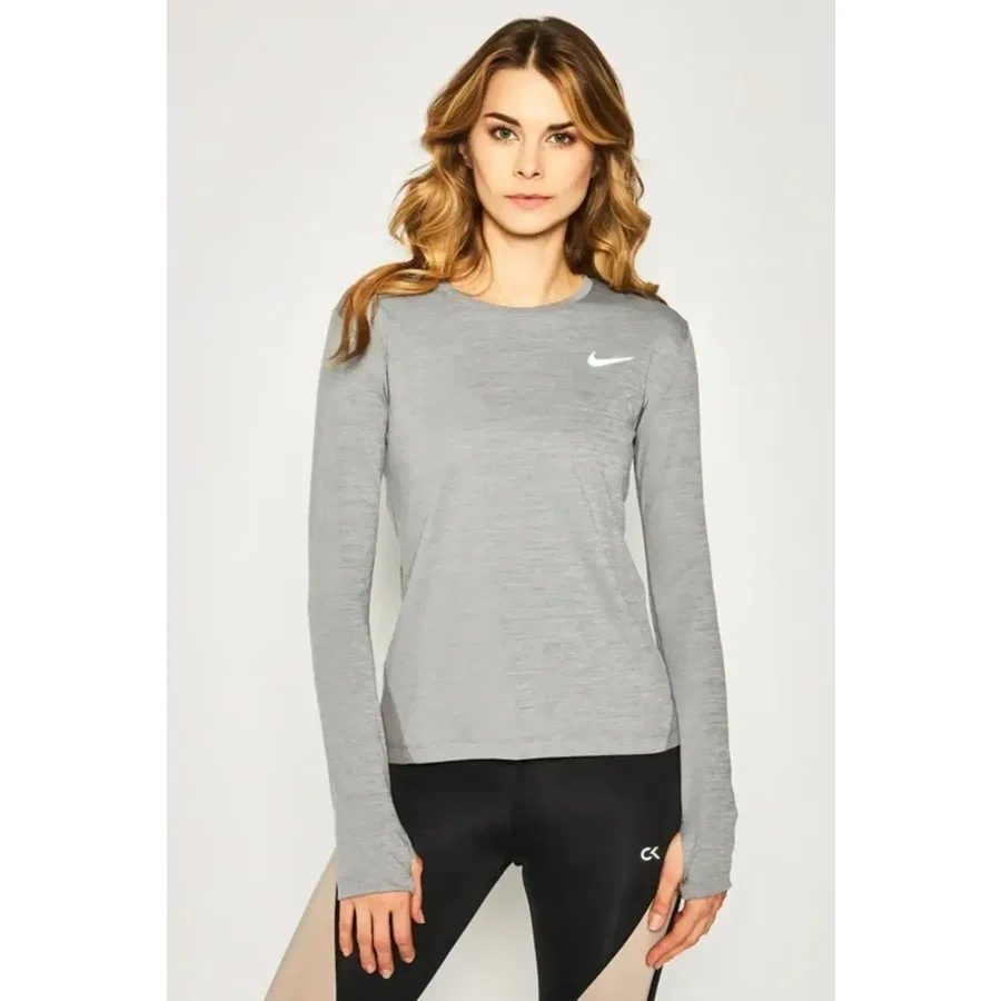 Женская футболка с длинным рукавом Dri-Fit Miller Top Nike, Серый — фото 3
