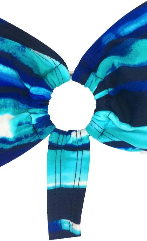 Женский монокини с вырезами и завязками Tie Dye 1 — фото 3