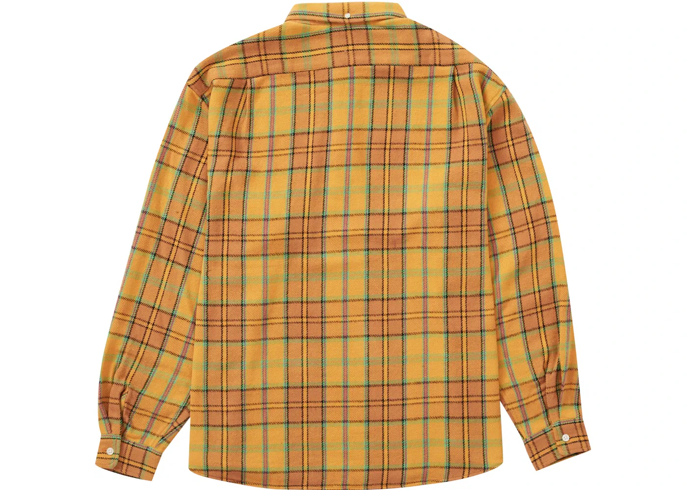 Мужская фланелевая рубашка с принтом в клетку Supreme Shirt, Gold — фото 2
