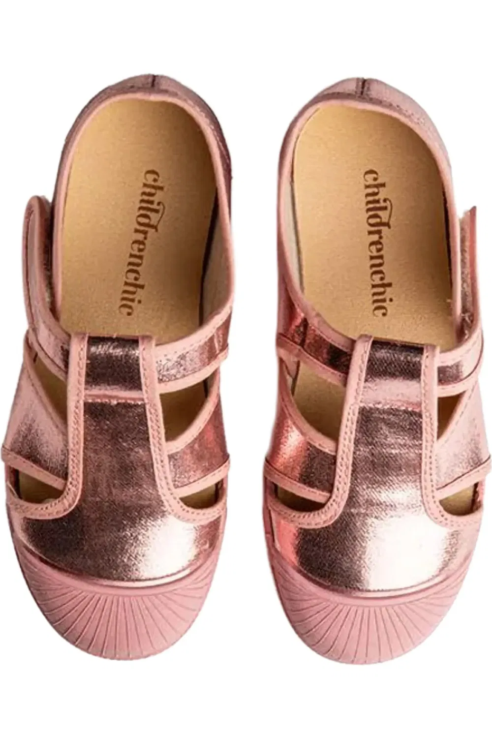 Детские туфли-лодочки на каблуке с ремешком Riley CHILDRENCHIC, розовый — фото 2